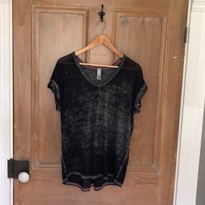 Free People burnout black tee